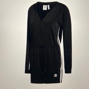 Adidas 3 Stripes Long Sleeve Zip Front Romper/Jumpsuit NWT size M